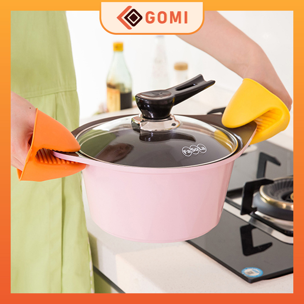 Miếng Nhấc Nồi Silicon Dày Cách Nhiệt, Đồ Nhắc Bếp, Nhấc Thức Ăn Nóng, Chống Trơn Trượt