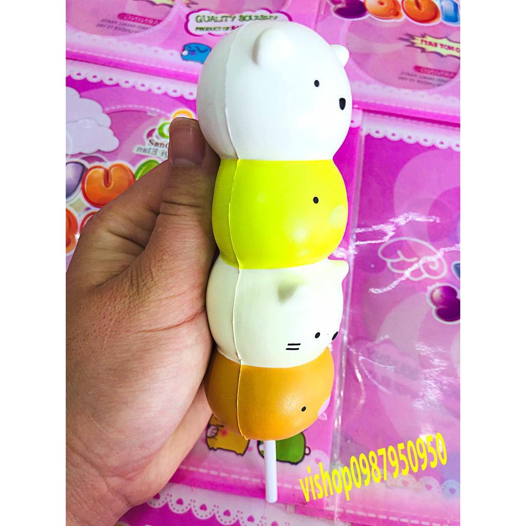 SQUISHY KẸO HỒ LÔ MÈO 4 TẦNG