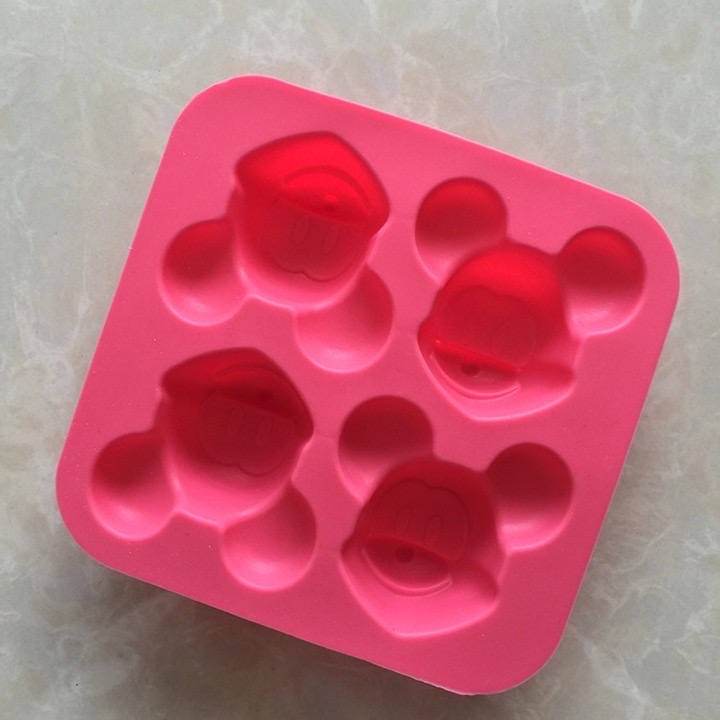 Khuôn silicon 4 mặt mickey
