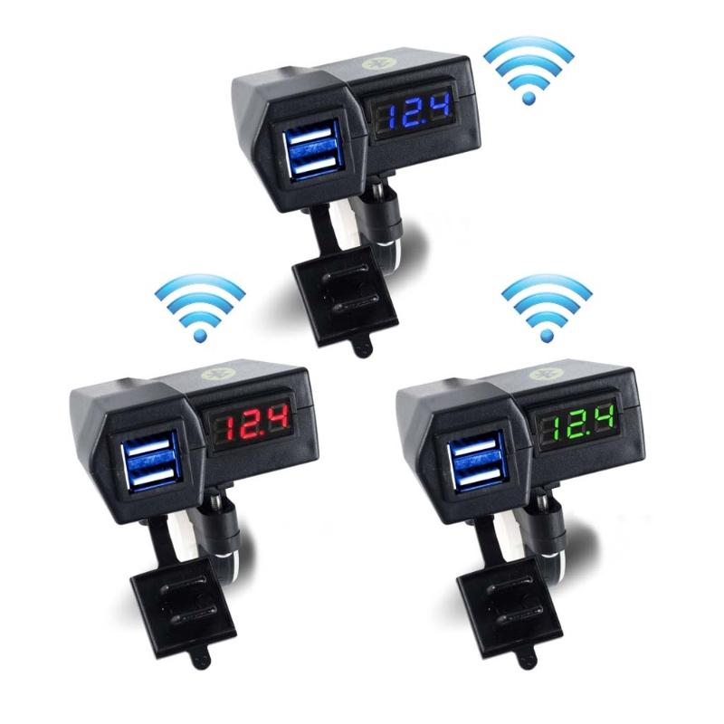 Vôn Kế 12v Chống Nước Có Đèn Led Cho Xe Mô Tô