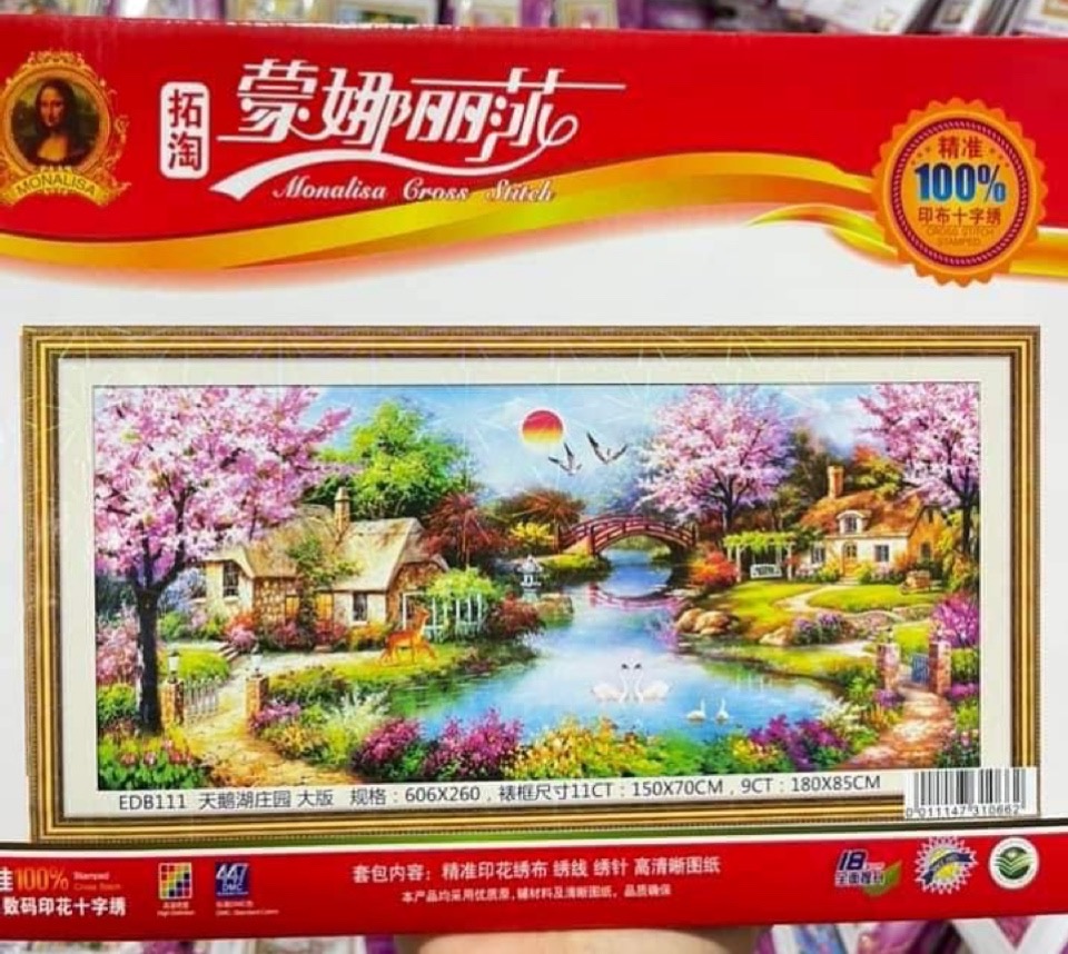 Tranh thêu chữ thập, tranh thêu kín Tổ ấm EDB111