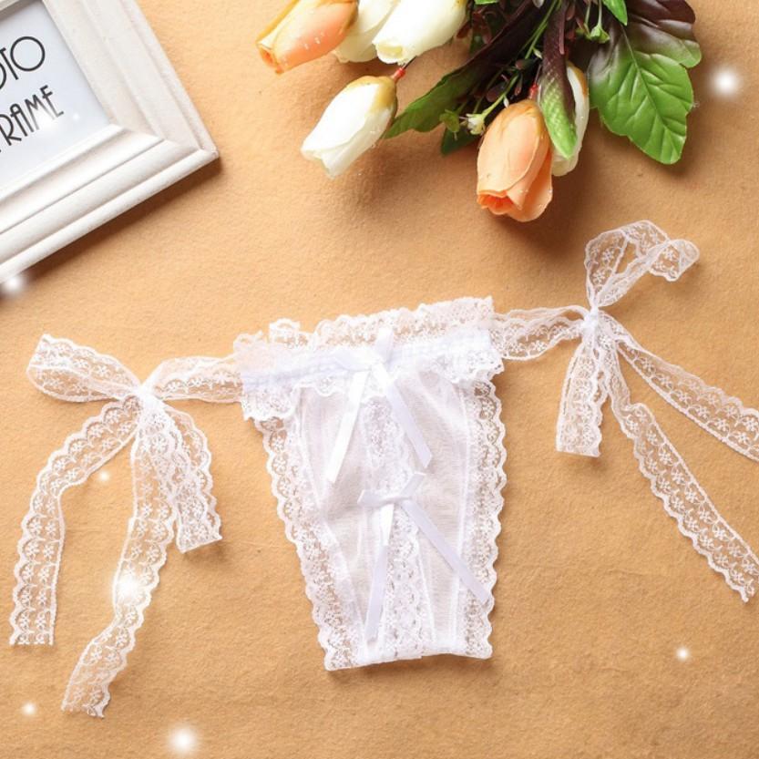 Quần lót lọt khe nữ dễ thương - Trắng