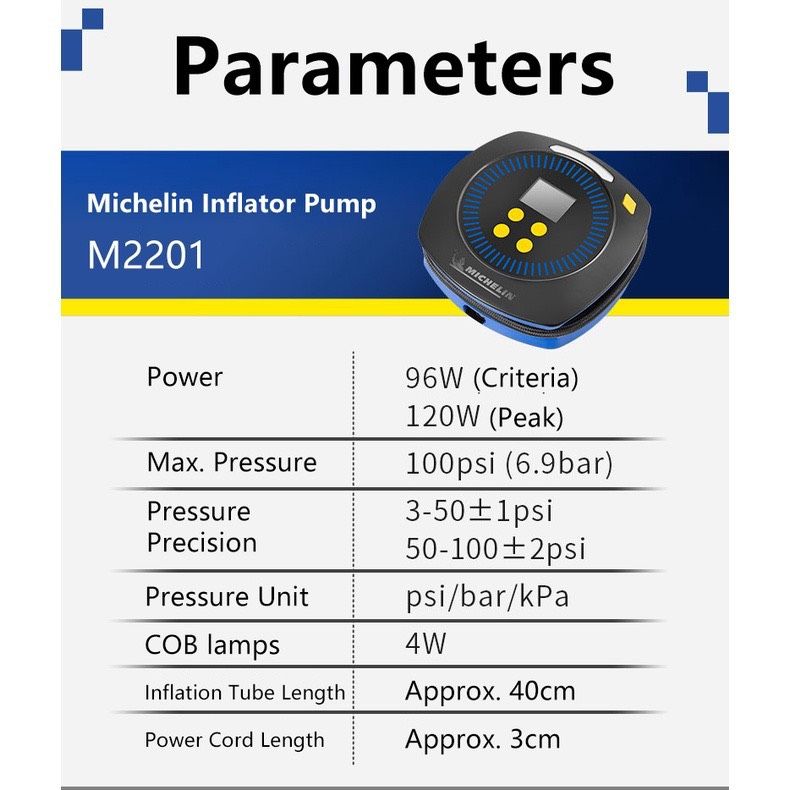 MÁY BƠM MINI MICHELIN M2201 hàng chính hãng