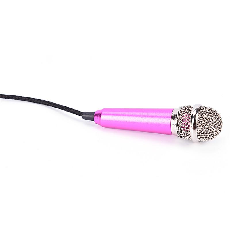 Mini Di Động 3.5Mm Stereo Phòng Thu Micro KTV Karaoke Micro Di Động Máy Tính Xách Tay Máy Tính Để Bàn Micro Nhỏ Màu Sắc: Hoa Hồng