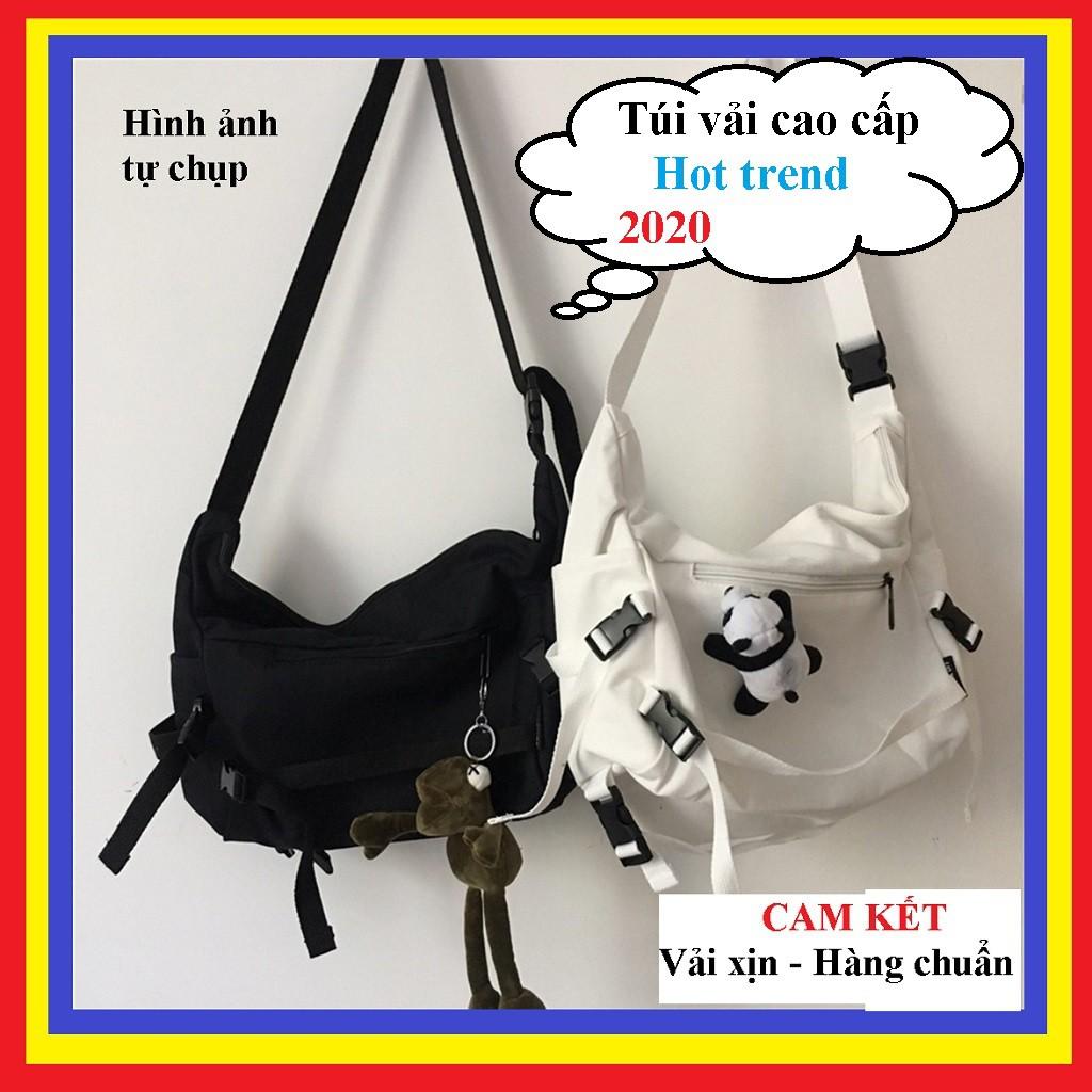 Camkết hàng xịn Túi Đeo Chéo Canvas Cỡ Lớn Thời Trang Hàn Quốc Học Sinh Sinh Viên