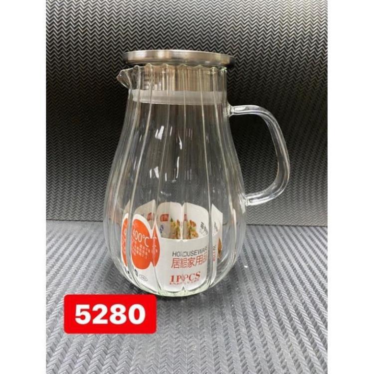 Bình nước thủy tinh nắp inox hàng cao cấp