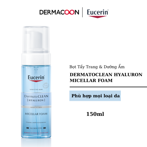 Bọt Tẩy Trang Eucerin Dermato Clean Hyaluron Micellar Foam 150ml