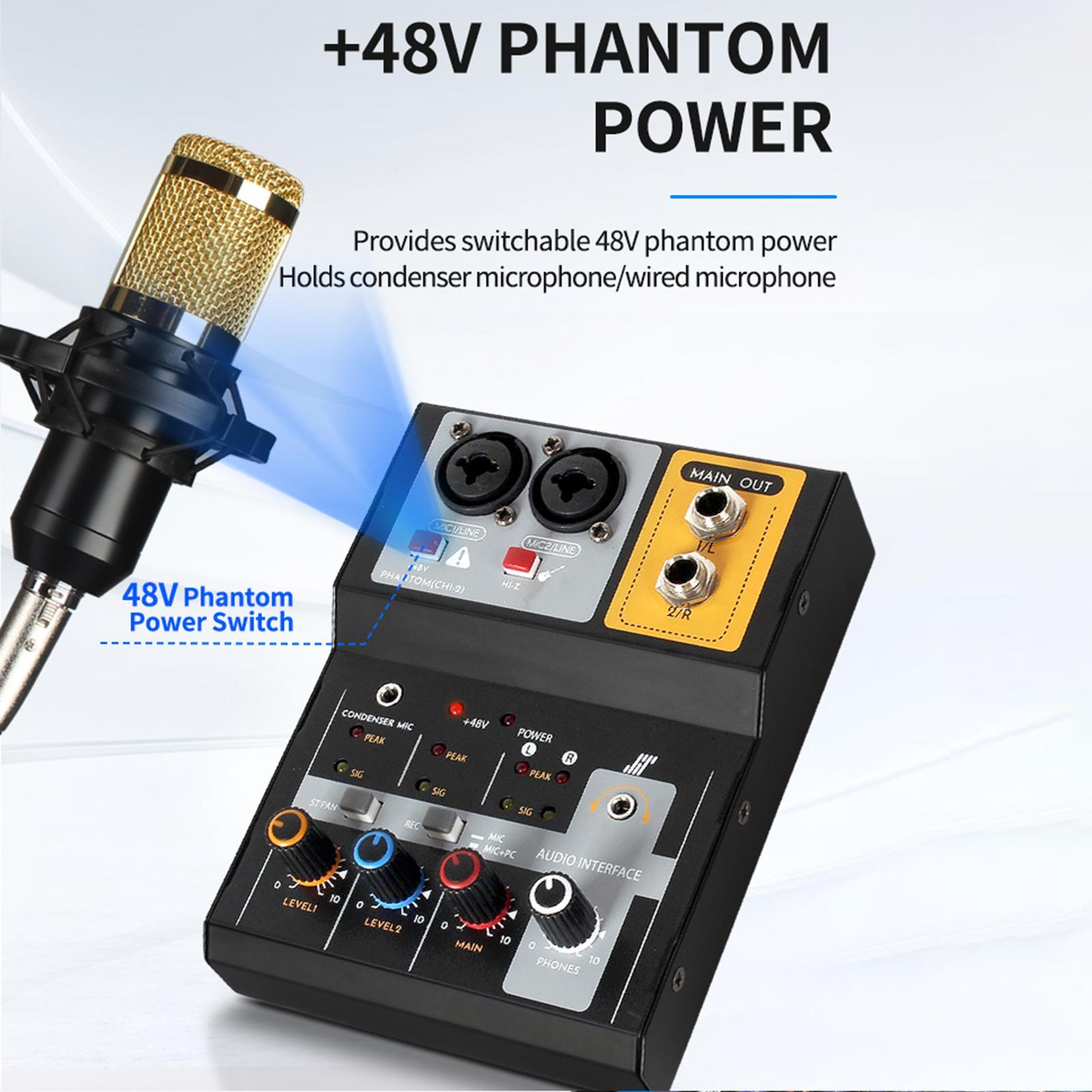 Mini Audio Mixer Audio Mixer Controller for Party Recording Studio Show