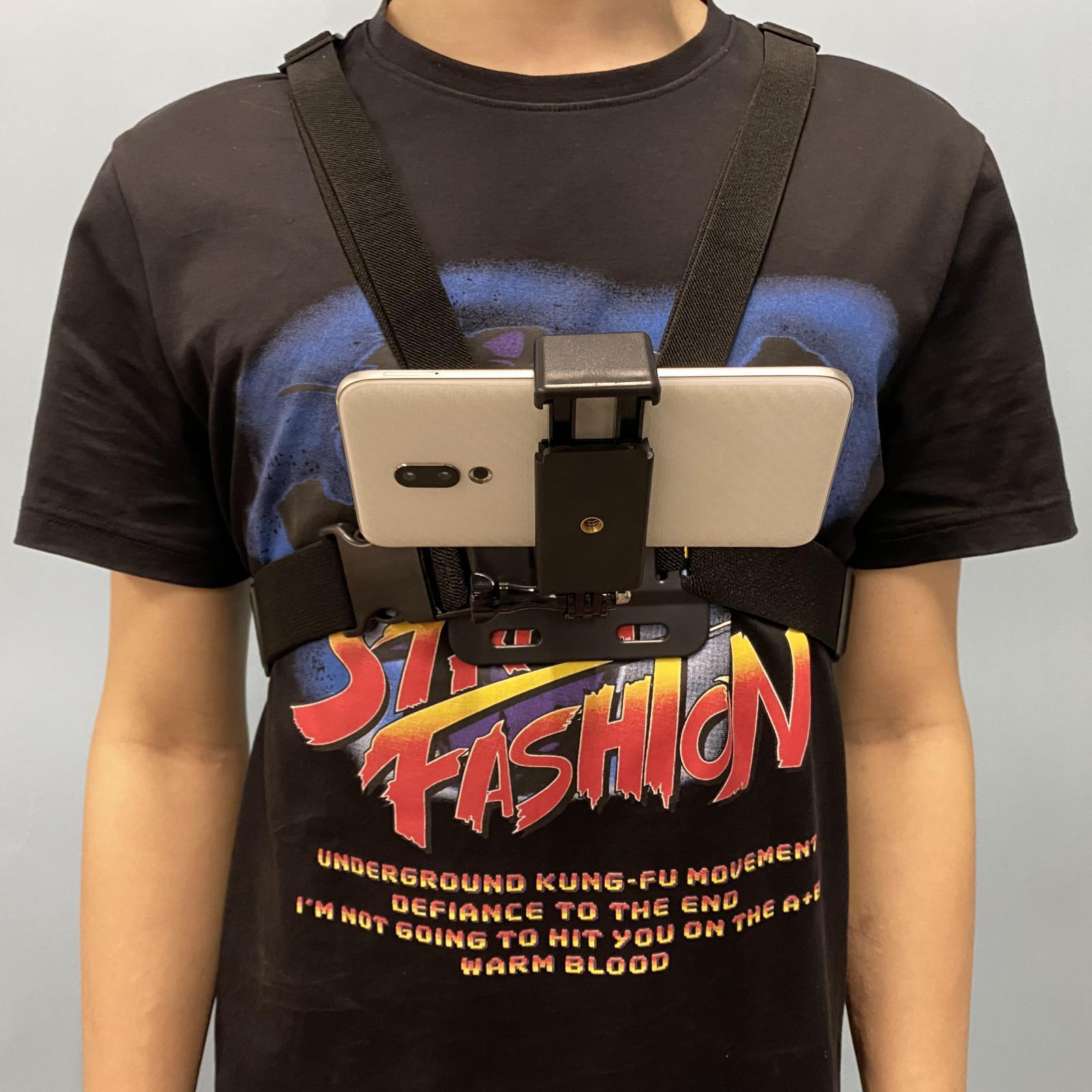 2X Adjustable Camping Chest Strap Camera Phone Mount Fits 4 4.5 Inch