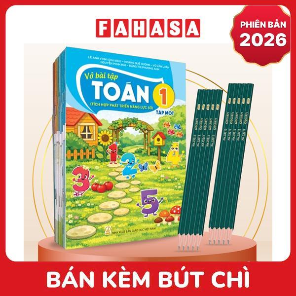 Sách Giáo Khoa  Bộ Lớp 1 - Tích Hợp Phát Triển Năng Lực Số - Sách Bài Tập (Bộ 11 Cuốn) (Phiên Bản 2026) - Kèm 10 Bút Chì