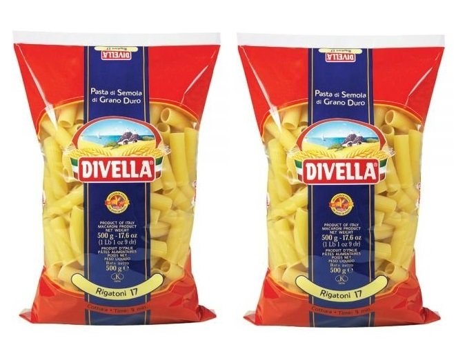 Combo 2 Gói Nui Ống Rigatoni Số 17 Divella 500 Gram x 2 