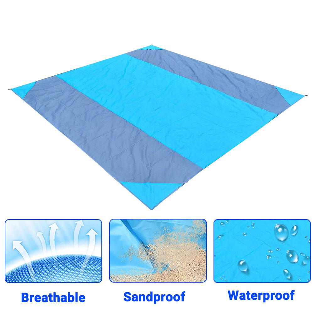 Quá Khổ Bỏ Túi Bãi Biển Chăn Chống Nước Cát Tự Do Đi Dã Ngoại Cắm Trại Thảm Lớn Di Động Miếng Lót Nhẹ Size Lớn Ngoài Trời Giường