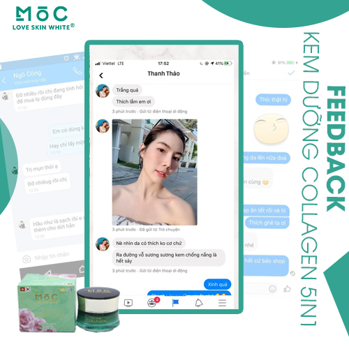 Kem Face Collagen 5 in 1 Mộc 45g