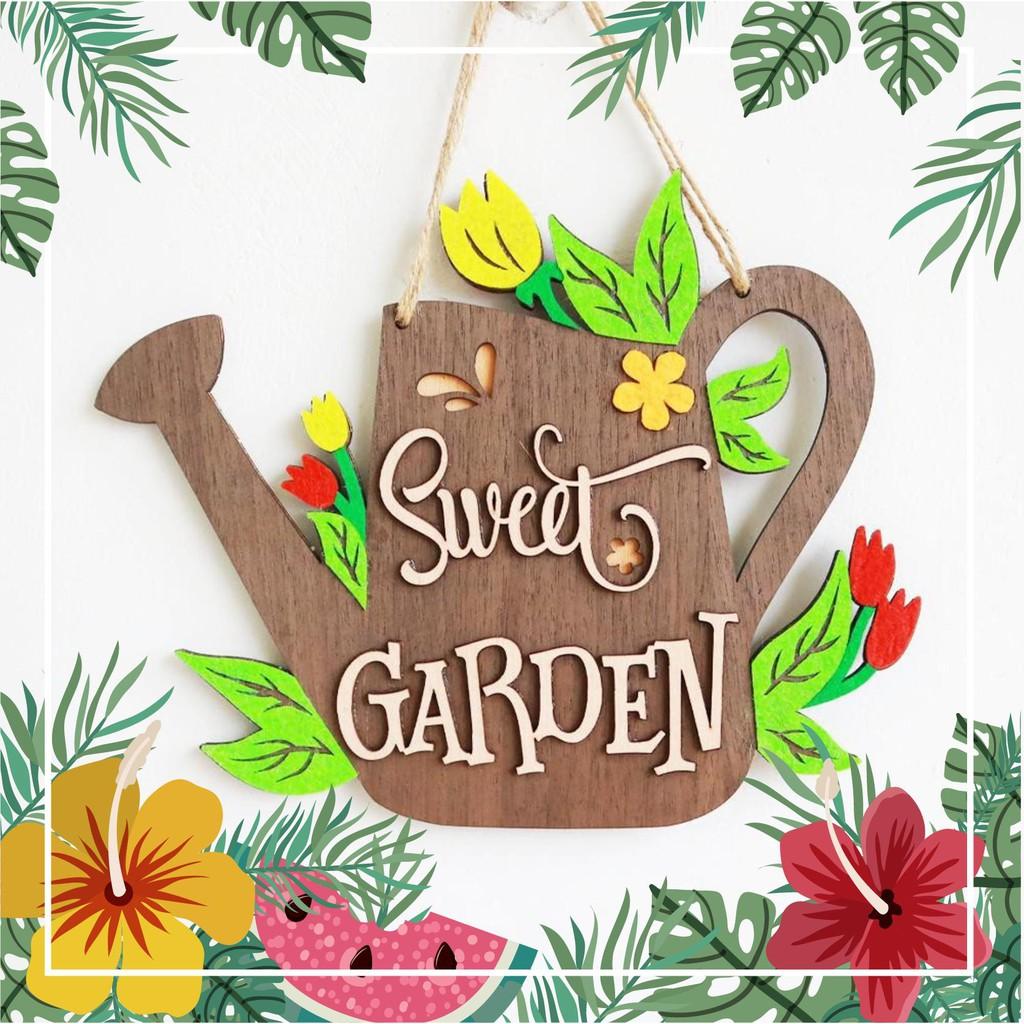 Bảng gỗ Sweet Garden (bảng gỗ trang trí + quà tặng