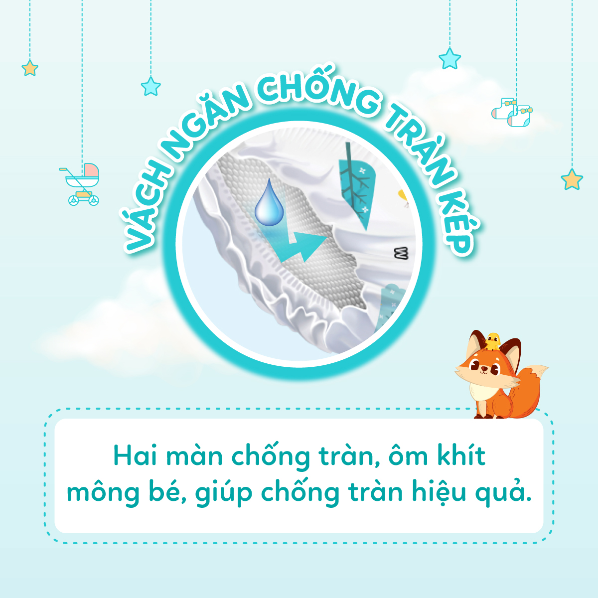 Combo 2 bịch tã quần Etsuko size M 46 PCS