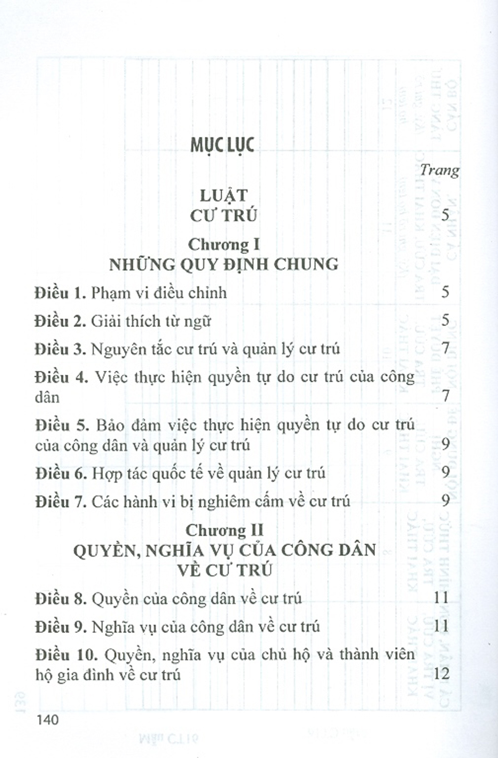 Luật Cư Trú Và Các Văn Bản Hướng Dẫn Thi Hành