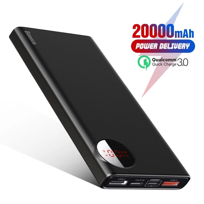 Pin dự phòng 20000 mAh sạc nhanh cổng PD 3.0 2 chiều và Qualcomm QC 3.0 màn hình LCD báo Pin - Mulight Quick Charger - Hàng Chính Hãng