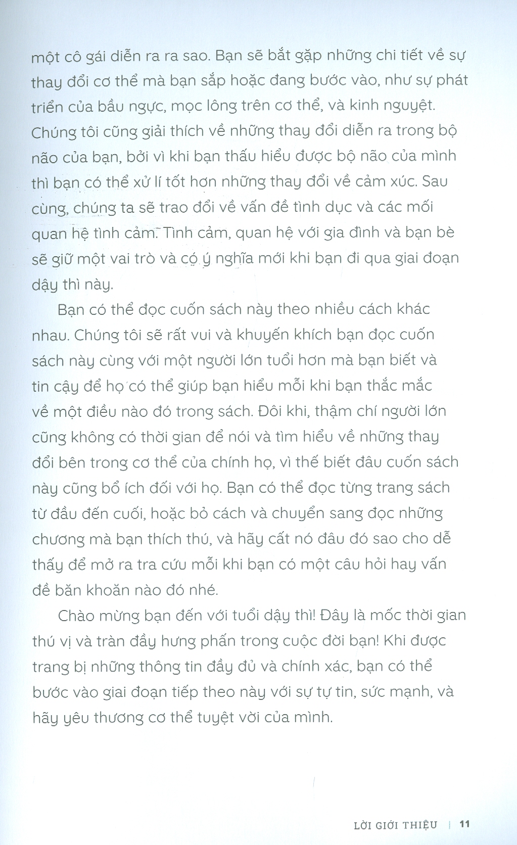 Cẩm Nang Tuổi Dậy Thì Dành Cho Bạn Gái - YÊU THƯƠNG CƠ THỂ (Bật Mí Những Bí Mật cho Bạn Gái Trước Và Đang Ở Tuổi Dậy Thì)