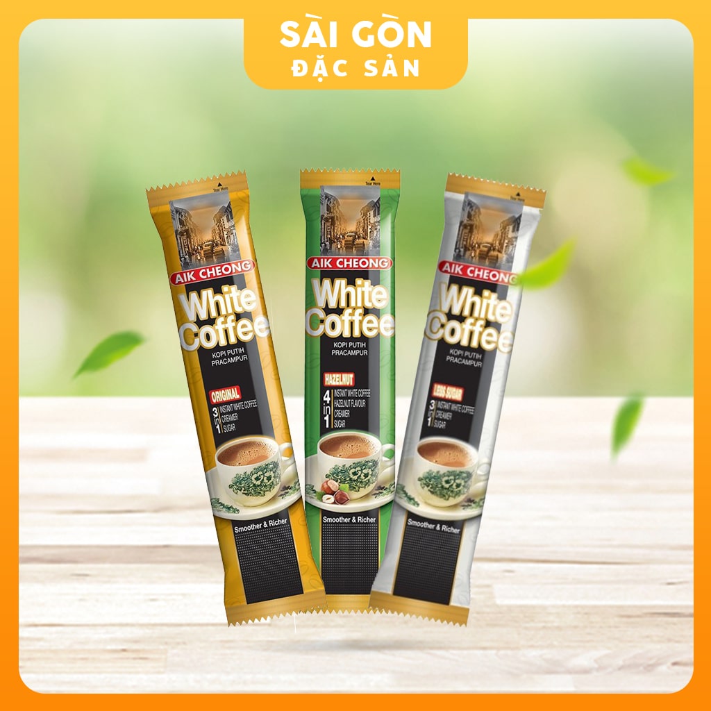 Cà Phê Trắng White Coffee Cafe Malaysia Aik Cheong Hòa Tan Combo 3 Gói Nhỏ SÀI GÒN ĐẶC SẢN