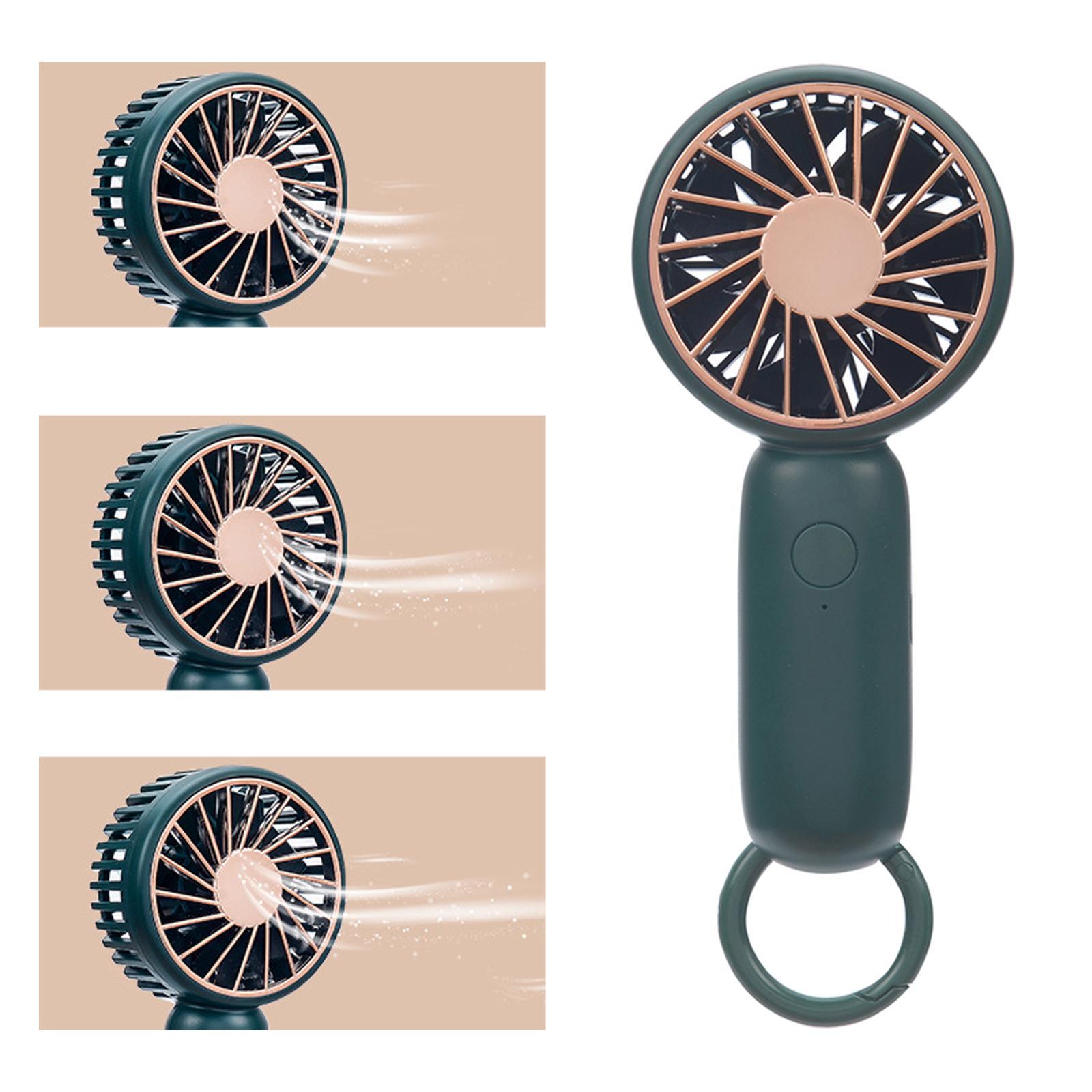 Mini Handheld Fan, USB Rechargeable Desk Fan, 3 Speeds Portable Personal Fan for Travel
