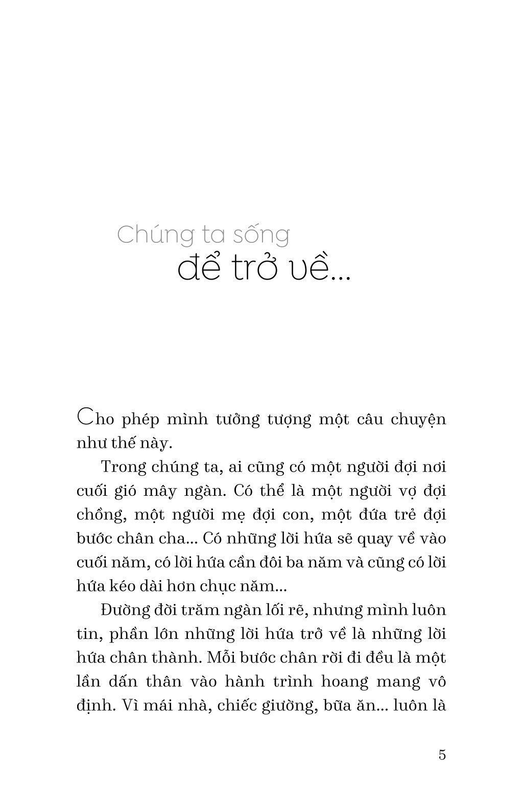 Sách - Chúng Ta Sống Để Trở Về