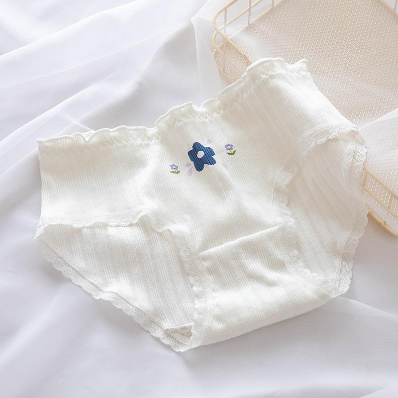 Quần Lót Nữ Cotton Hoa Phối Ren Ngang Eo . Hàng Loại Đẹp.