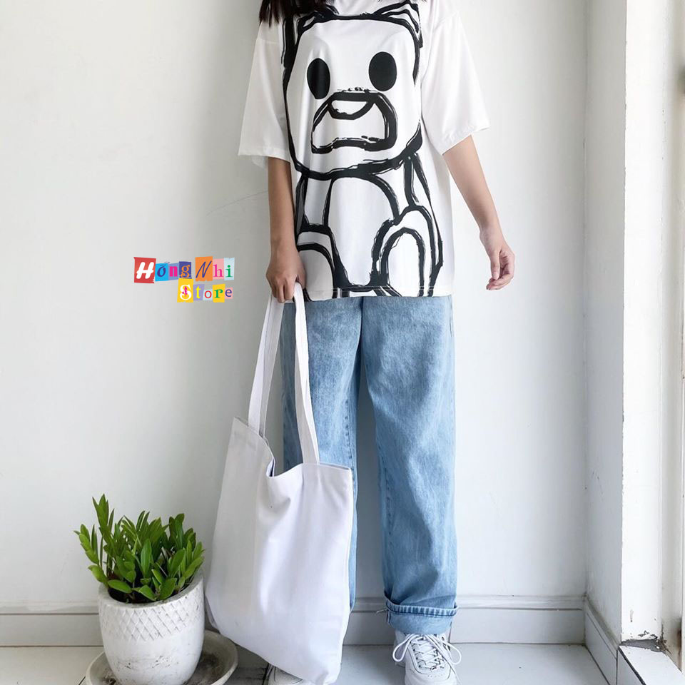 Quần Baggy Basic Jean Dài Lưng Cao Ống Rộng, Quần Culottes Jean - MM