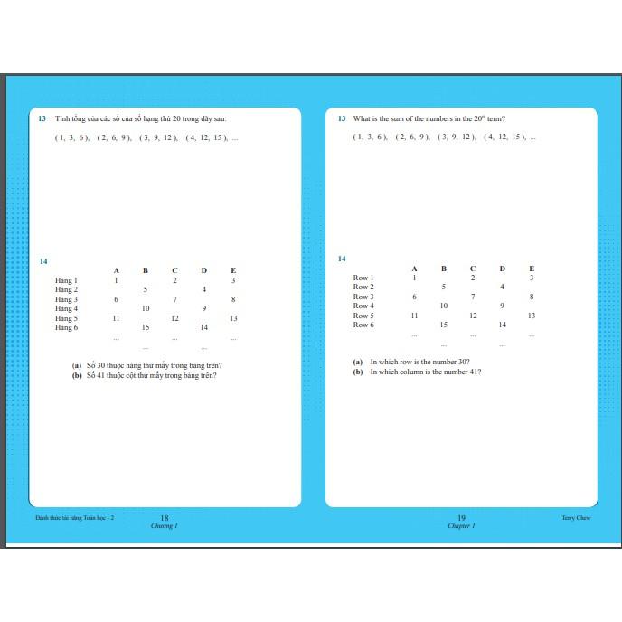 Sách Đánh Thức Tài Năng Toán Học 2 và 3, Bộ 2 cuốn toán lớp 2,3,4 ( 8-10 tuổi )