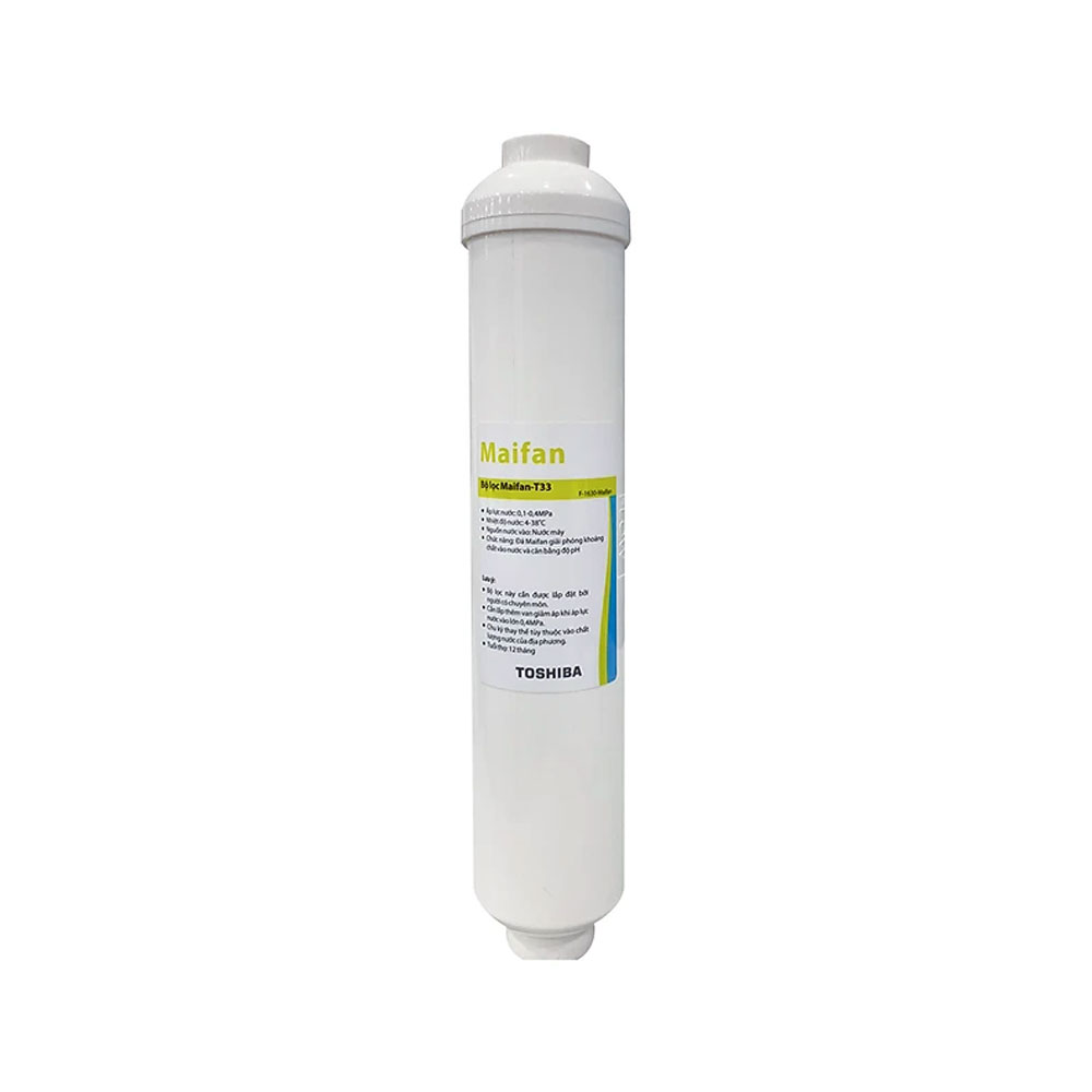 Lõi lọc nước F-3 in 1, Lõi lọc F-Alkaline, Lõi lọc F-Maifan, Lõi lọc F-Nano Silver - Dùng cho máy lọc nước Toshiba Toshiba TWP-W1630SVN - Thời gian thay 12 tháng/ 1 lần - Hàng chính hãng