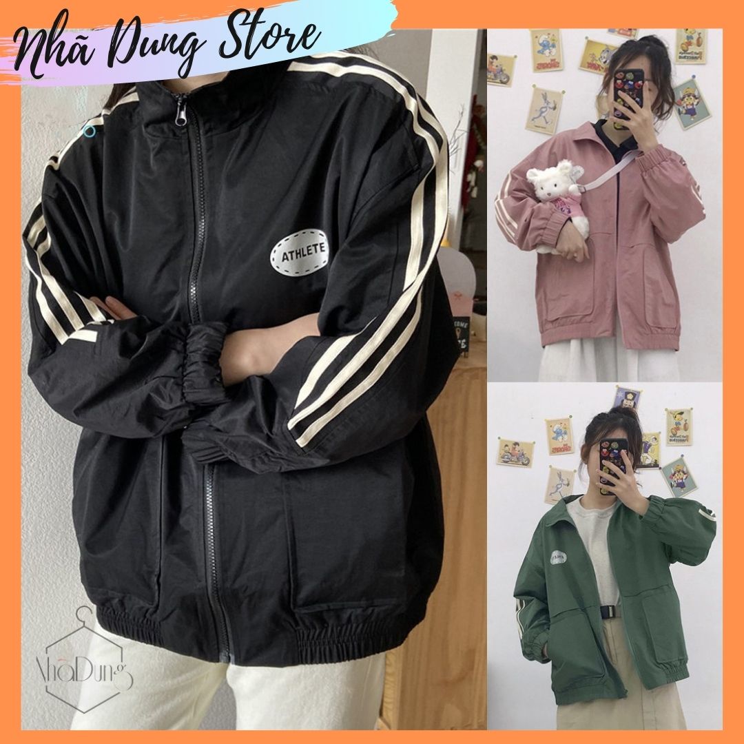 Áo khoác dù áo khoác gió hai lớp unisex Nhã Dung Store cực bền cổ cao freesize dưới 65kg