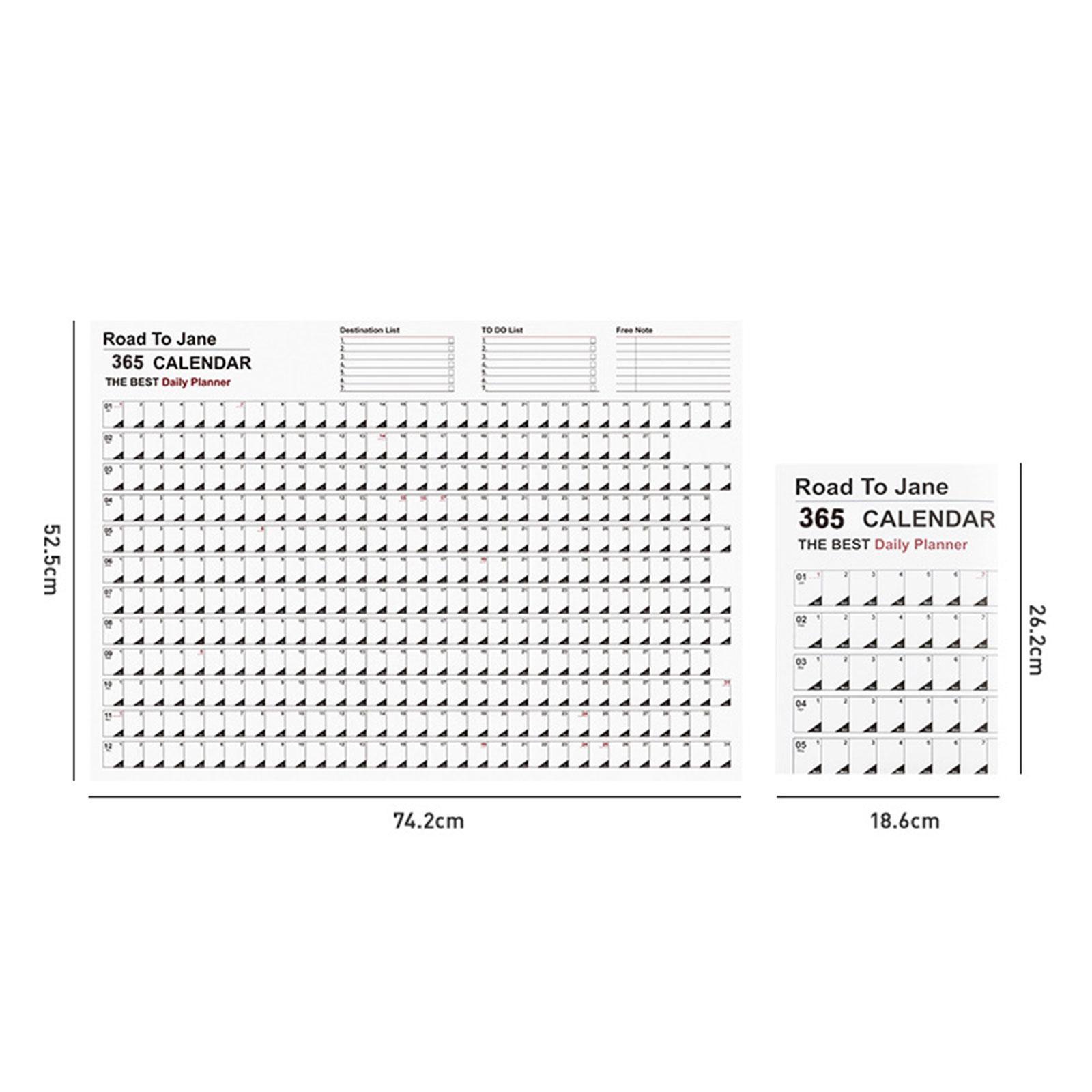 Yearly Calendar Planner Hanging Planner Calendar for Home Tasks Special Events