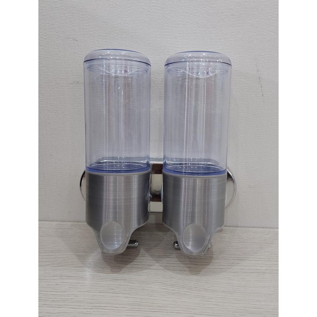 Bình đựng xà phòng, sữa tắm, nước rửa tay inox gắn tường 500ml*2.