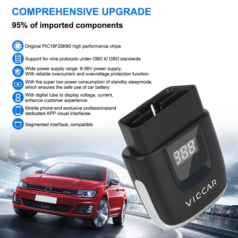 Thiết bị quét chẩn đoán lỗi ô tô OBD II ELM 327 USB V2.2 ODB2 Type-C Bluetooth 4.0 cho Android/IOS