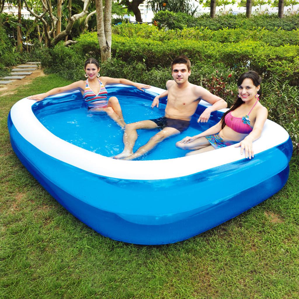 Inflatable Pool Blow up Kids Swimming Pool for Family Garden Backyard