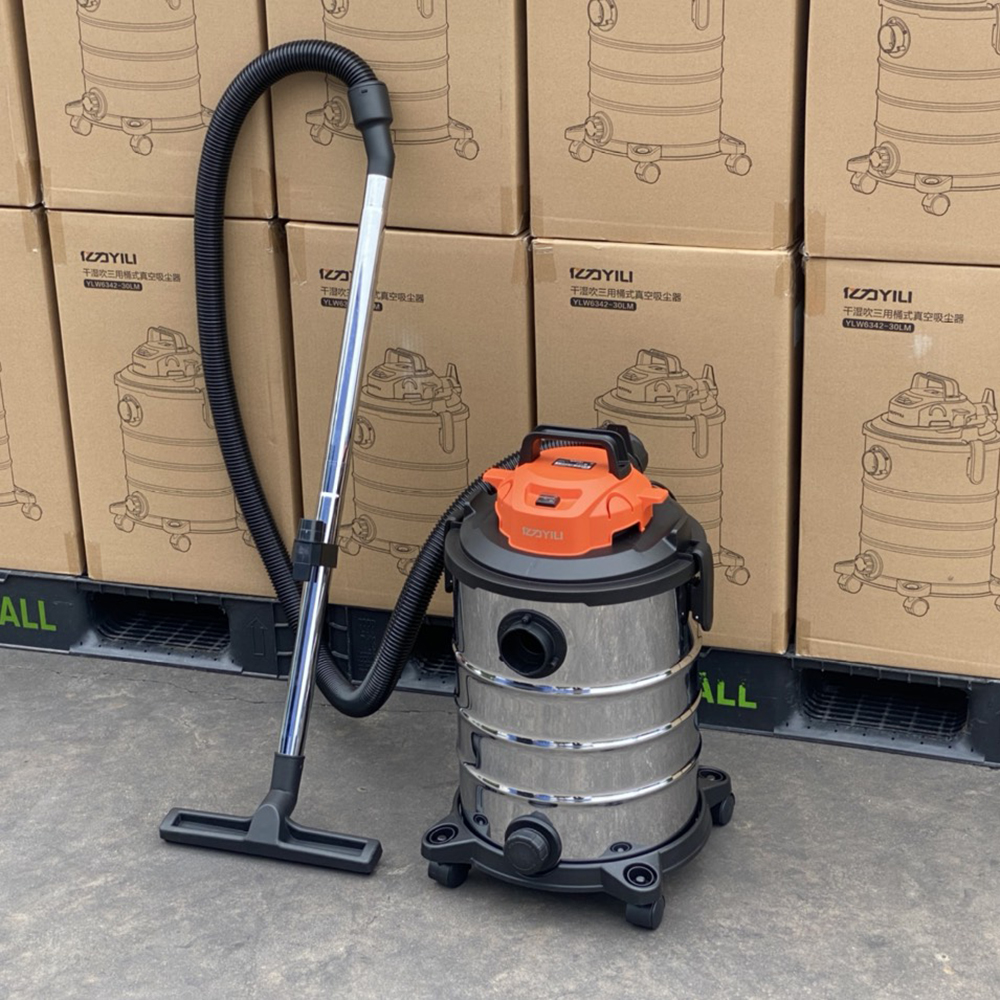 Máy Hút Bụi Công Nghiệp Yili YLW6342 Công Suất Cao 1400W Lực Hút Lớn, Dung Tích 30 Lít Thùng Chứa Inox Không Gỉ, Máy Đa Chức Năng Sử Dụng Trong Gia Đình Và Công Nghiệp.
