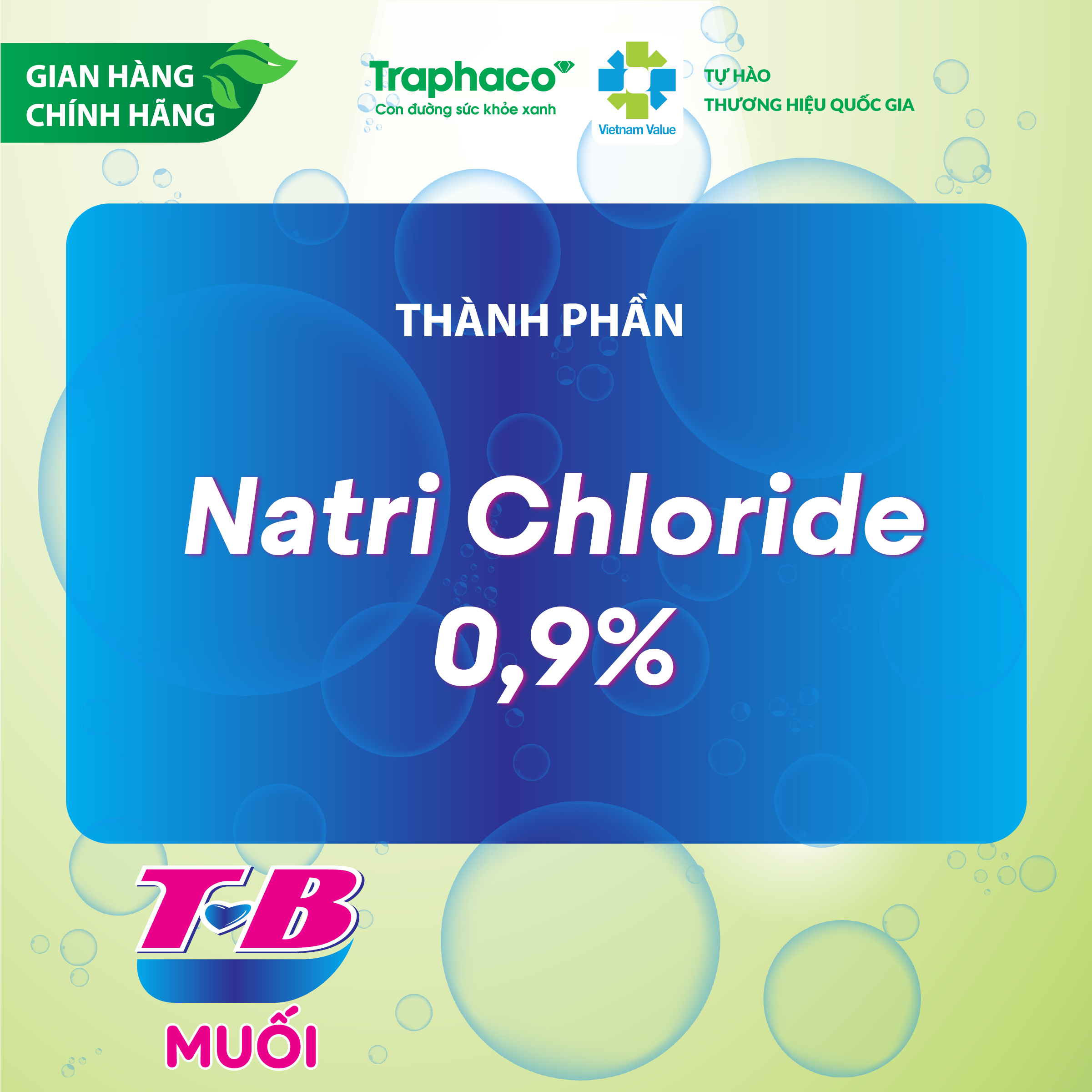 Nước Súc Miệng T-B Muối Natri Clorid 0.9% Traphaco Vệ Sinh Răng Miệng Mỗi Ngày Giữ Hơi Thở Thơm Mát Chai 500ml