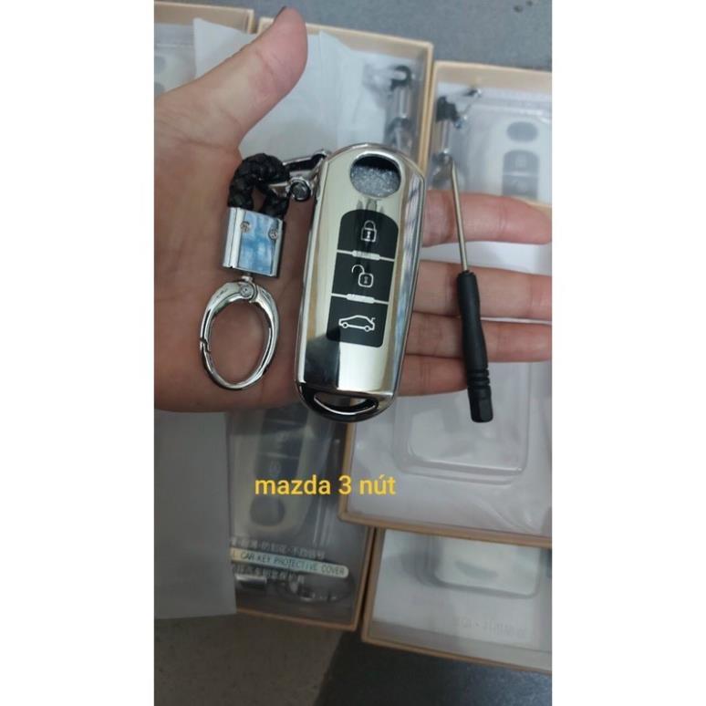 Bao da chìa khoá ô tô silicon mạ crom đủ hãng xe