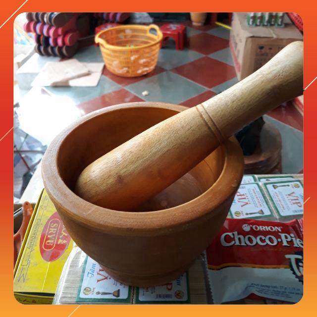 Bộ cối chày gỗ