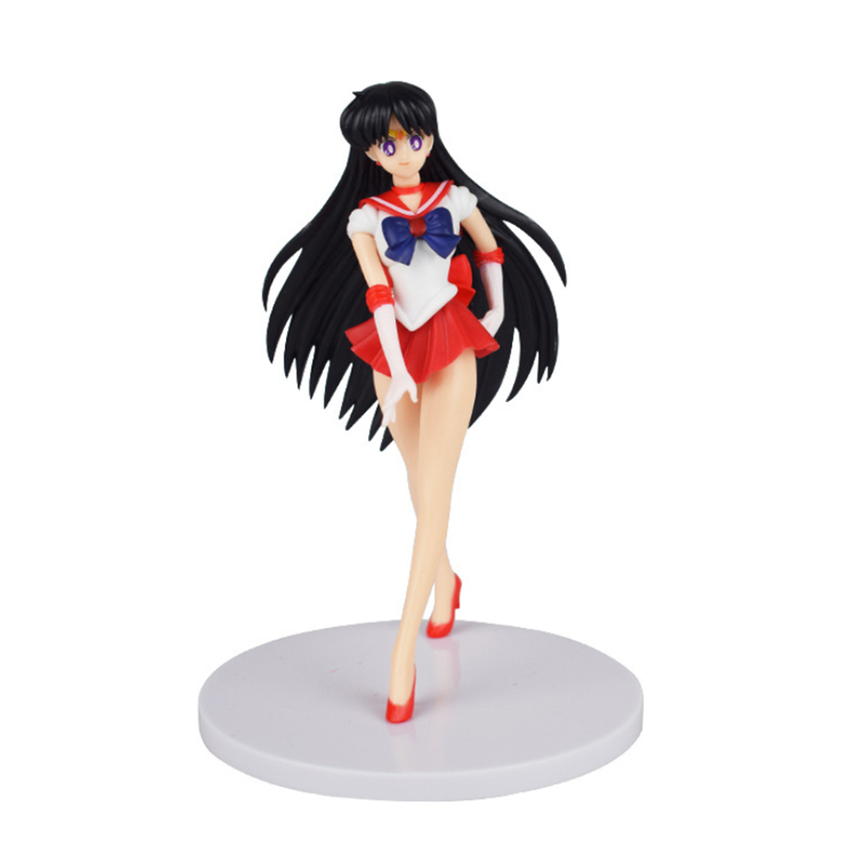 Sailor Moon 16cm - Mô hình thủy thủ Mặt Trăng Sailor Mars (Rei Hino Sao Hỏa) làm đồ chơi, trang trí tặng kèm giá đỡ