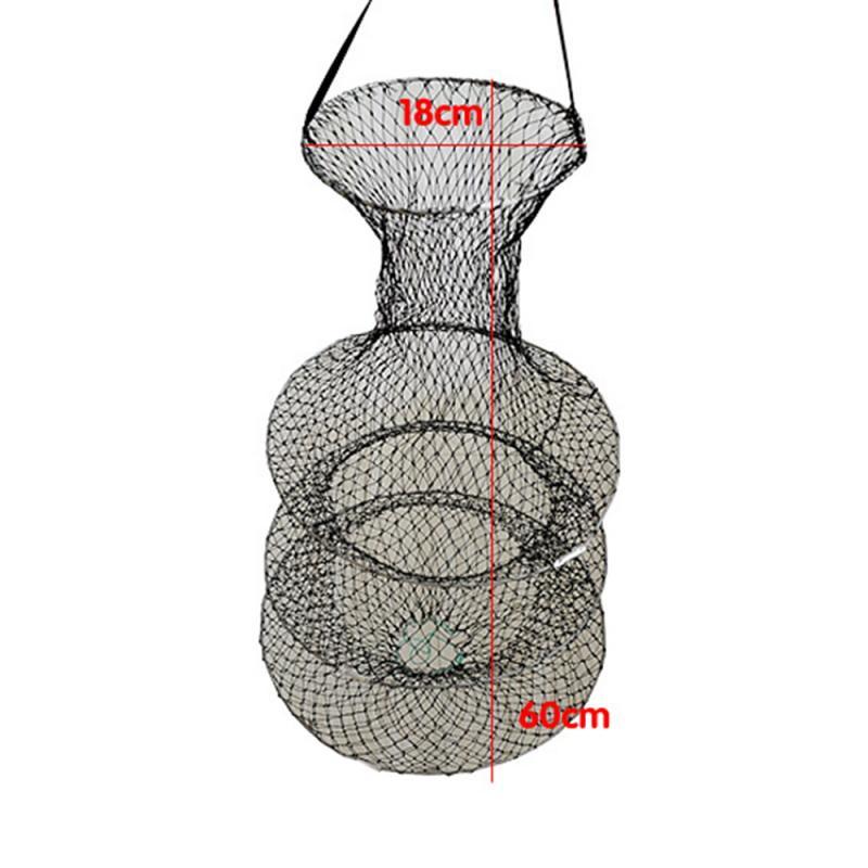 1PCS Fishing Net Cage Folding Fish Tackle Quick-drying Shrimp Net Fish Glue Shrimp Cage 60*34cm Fishing Net Tackle Accessories
