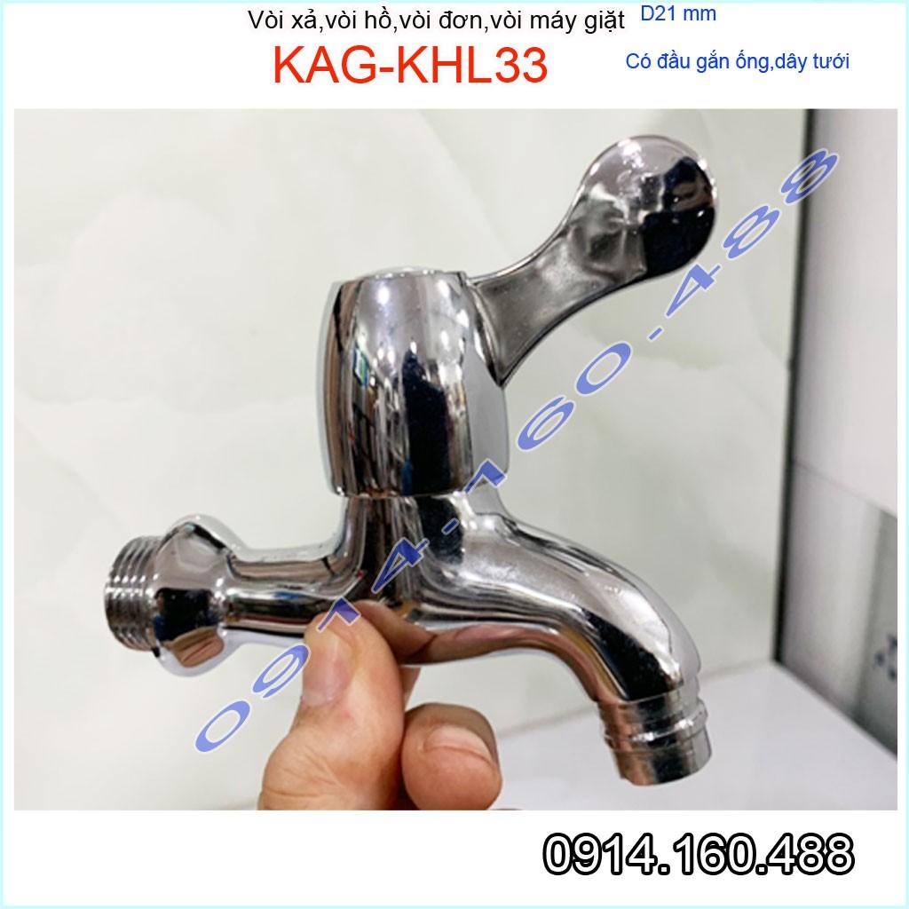 Vòi lạnh gắn tường KAG-KHL33, vòi hồ xả xô, vòi xả máy giặt xả nước mạnh sử dụng tốt