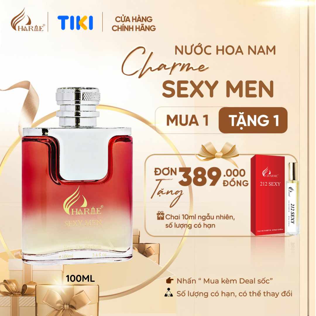Nước Hoa Nam Charme SEXY MEN 100ML Lịch Lãm, Cuốn Hút_Thơm Lâu Chính Hãng