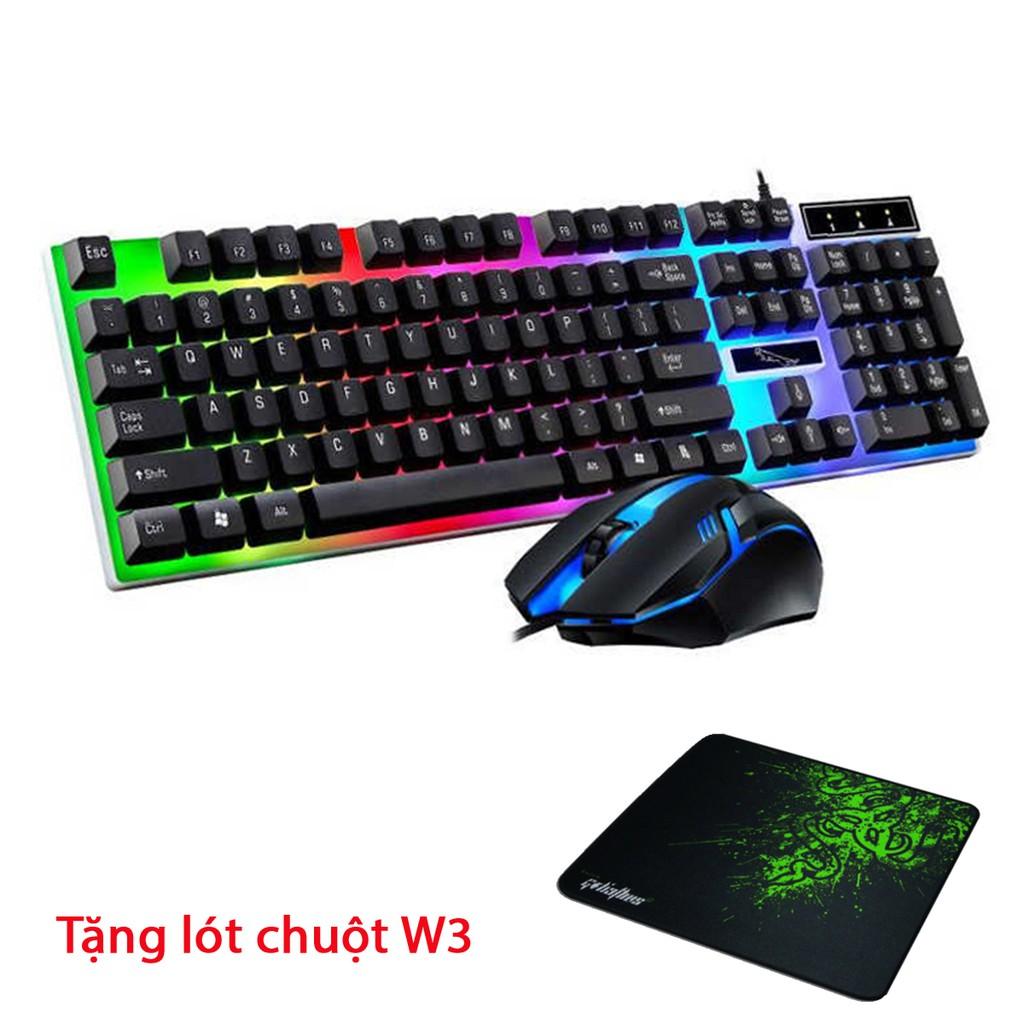 Bộ bàn phím và chuột G21B chuyên Game Led 7 màu ( nền trắng phím đen)