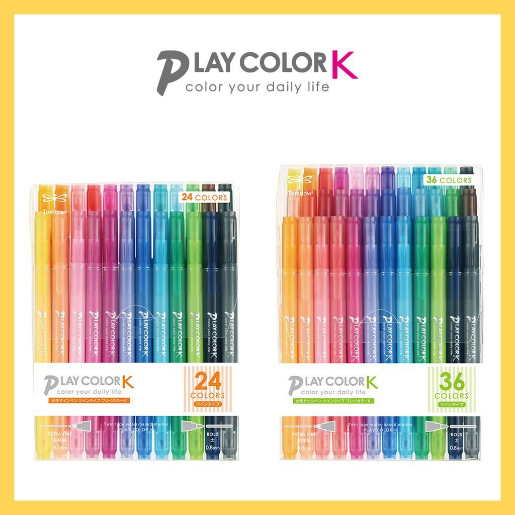 BỘ BÚT HIGHLIGHT 2 ĐẦU TOMBOW PLAY COLOR K 12/24/36 MÀU