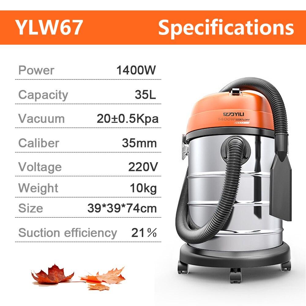 Máy Hút Bụi Công Nghiệp YILI YLW-67 Công Suất 1400W, Dung Tích Thùng Chứa 35 Lít, Bản Đặc Biệt Dành Cho Xưởng Chăm Sóc Oto – Hàng Chính Hãng