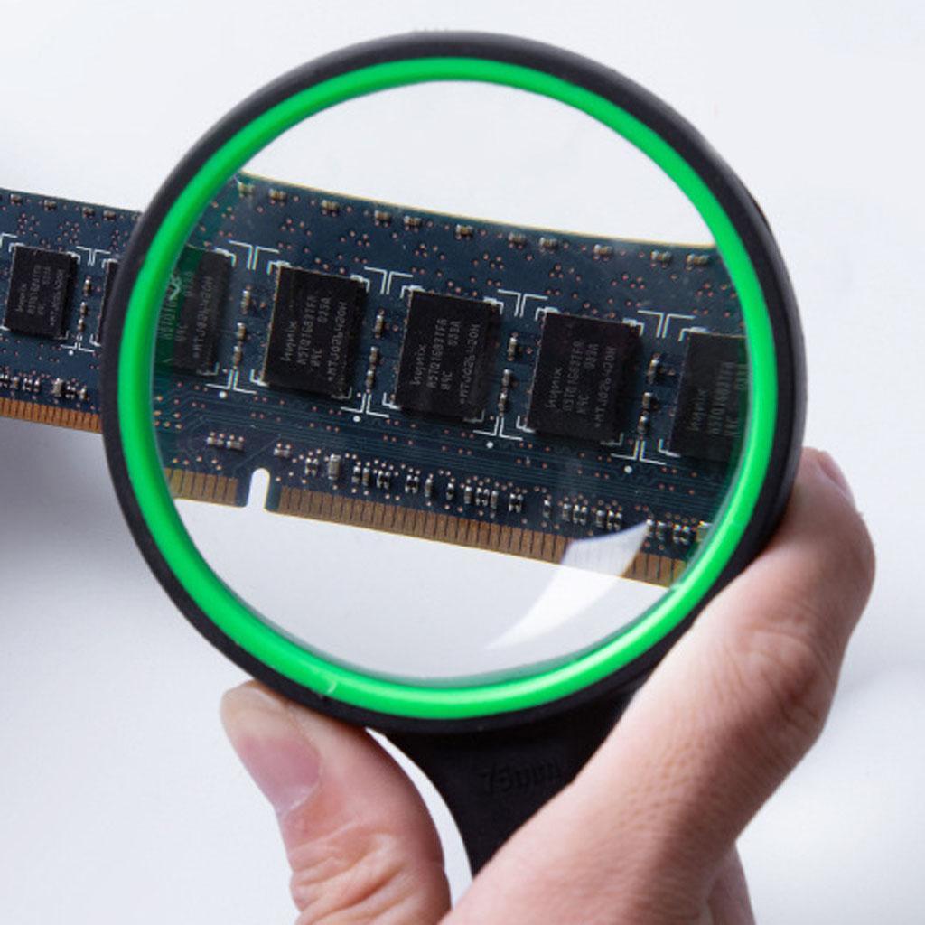 Lightweight Magnifying Glass Jewelry Loupe Handheld Rubber Tool