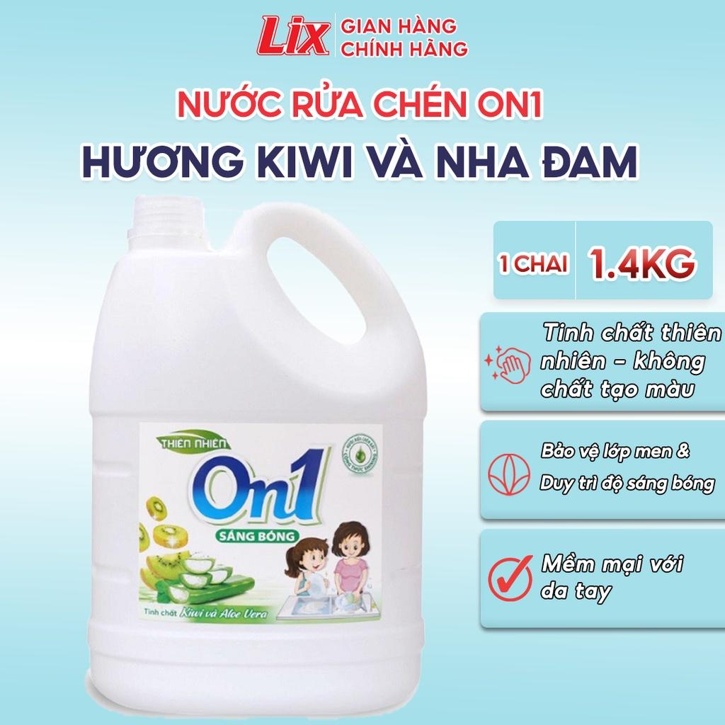 Nước rửa chén On1 hương kiwi và aloe vera 1.4 Kg - gel rửa bát sạch bóng vết dầu mỡ N5007