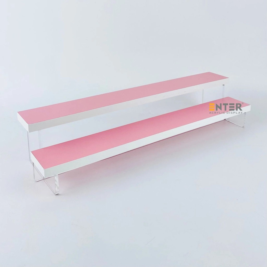 Kệ trưng bày Enter TB214 2 tầng 400x112x83mm, Kệ bậc thang để bàn, Kệ trưng bày nước hoa, mô hình