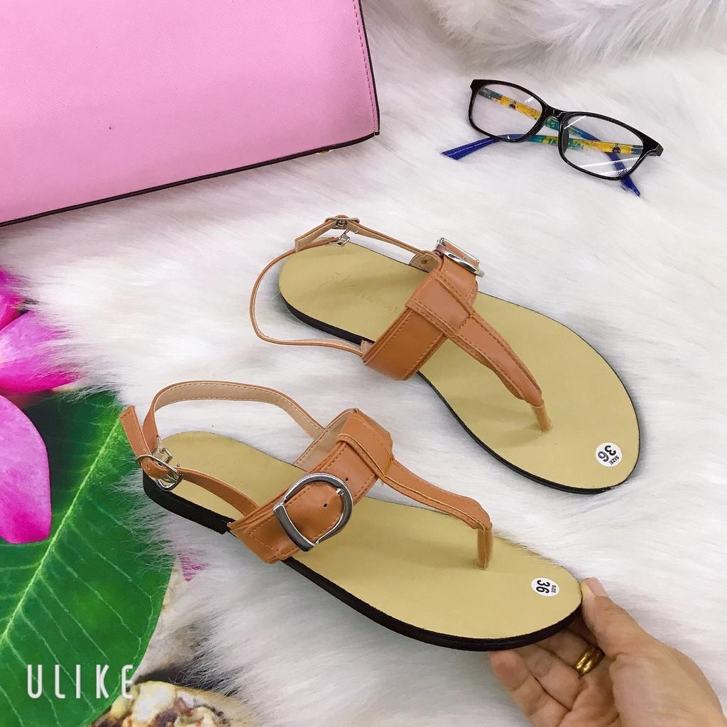 Dép Sandal Nữ Đế Bệt Xỏ Ngón, Sandal Nữ Đế Bằng Siêu Cute