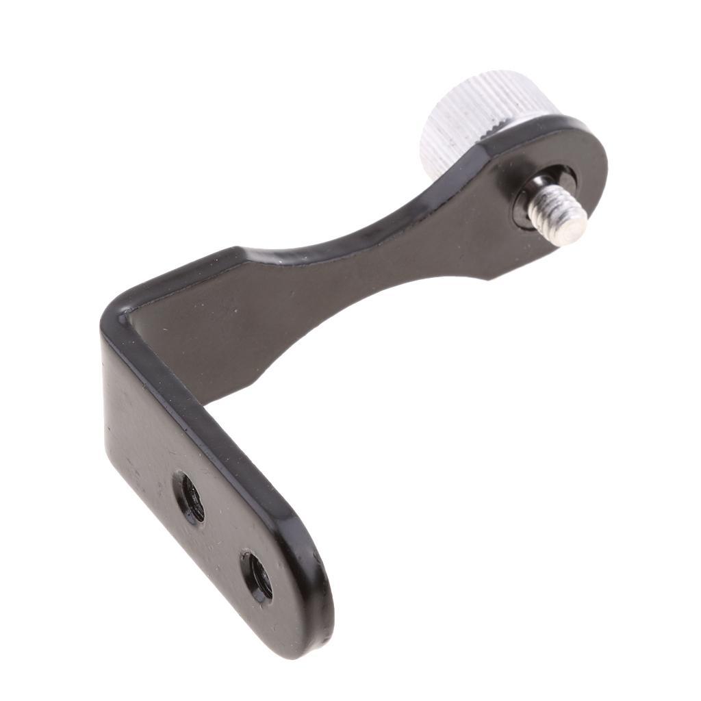 2 Pieces Camera Holder Telescope Tripod Adapter Mount Holder L-shape Fixed Bracket -Black